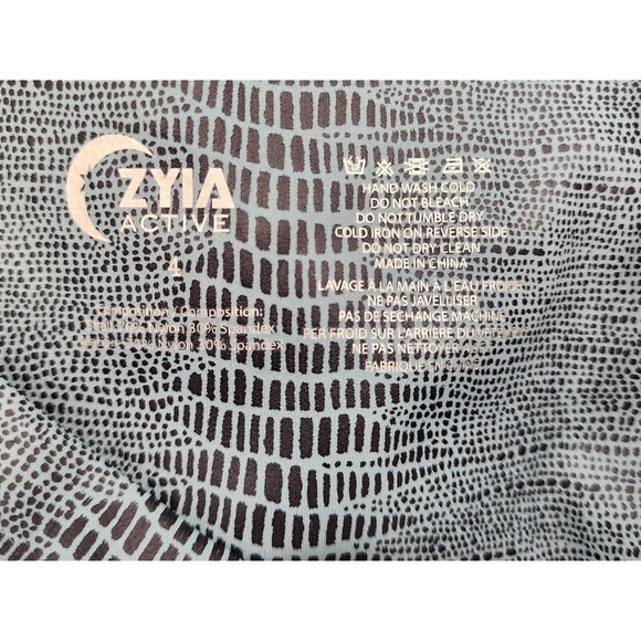 Zyia Active Blue Snakeskin Hi-rise Comfort Yoga Leggings Size 4 - Picture 8 of 8
